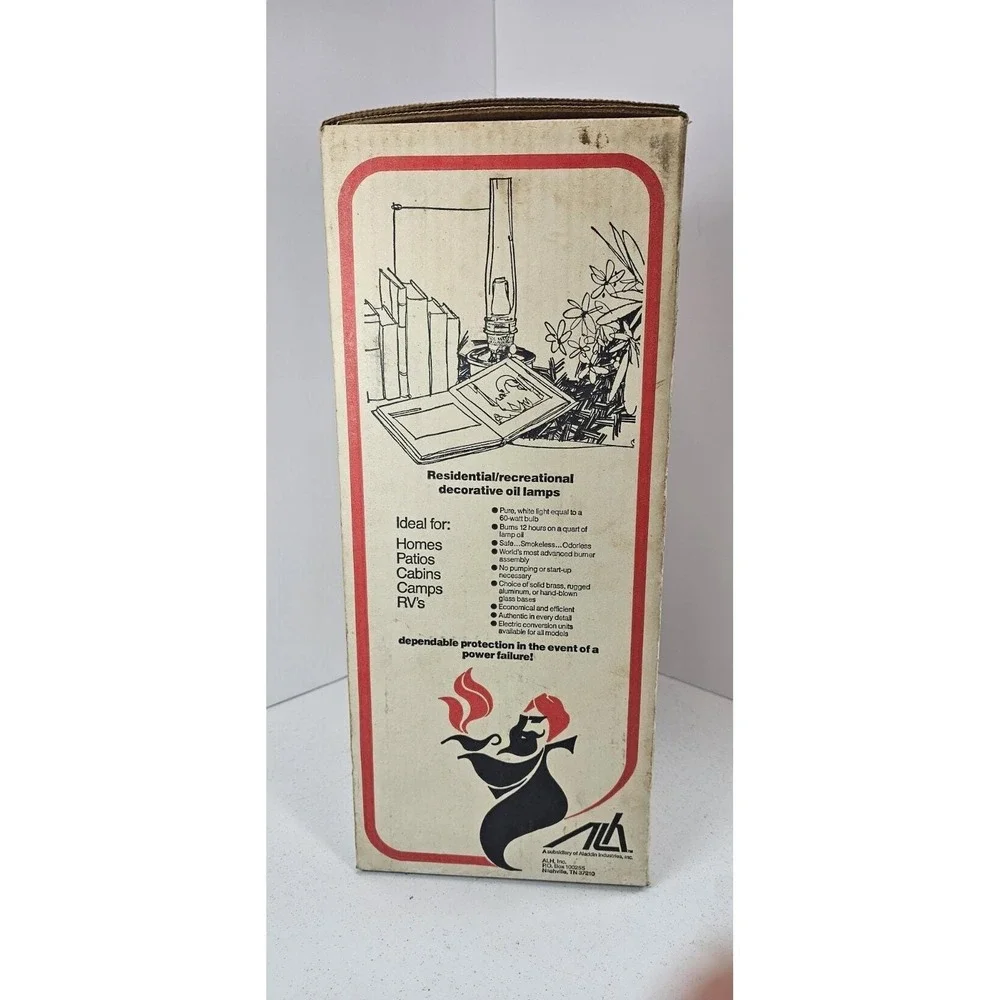 NOS Vintage Aladdin C-6104 Incandescent Oil Lamp‎ New In Unopened Original Box